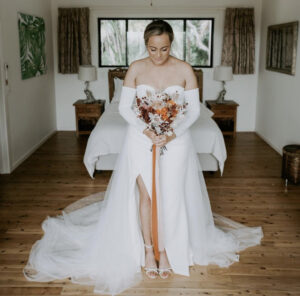 bride getting ready for her wedding